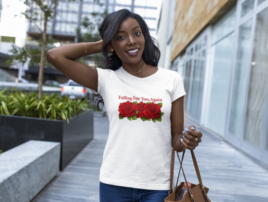 Falling For You Again Rose T-Shirt for Valentine Day