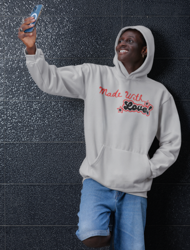 Made With Love Hoodie with Cozy Fleece Pullover