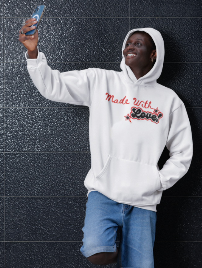 Made With Love Hoodie with Cozy Fleece Pullover