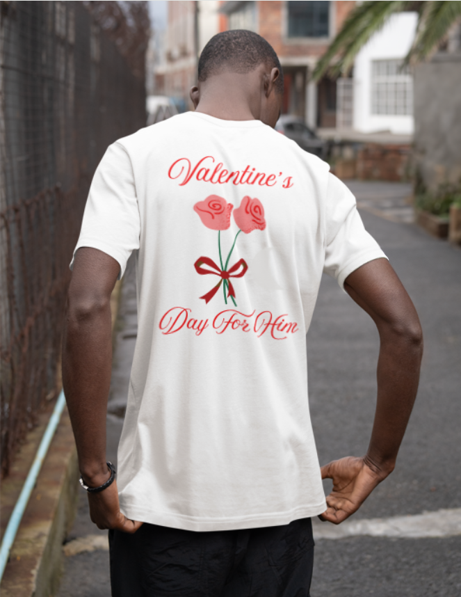 Happy Valentine's Day for Him "Romantic Rose Graphic Tee"